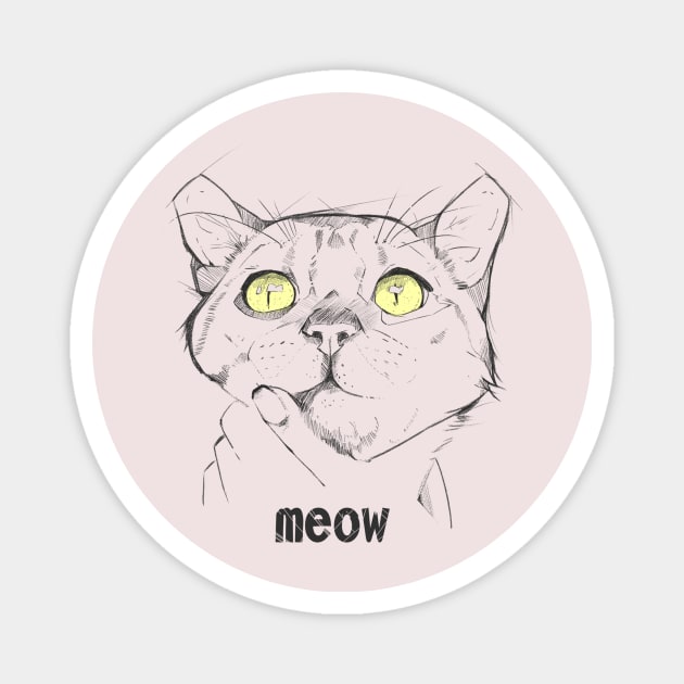 meow everyone Magnet by Radushen